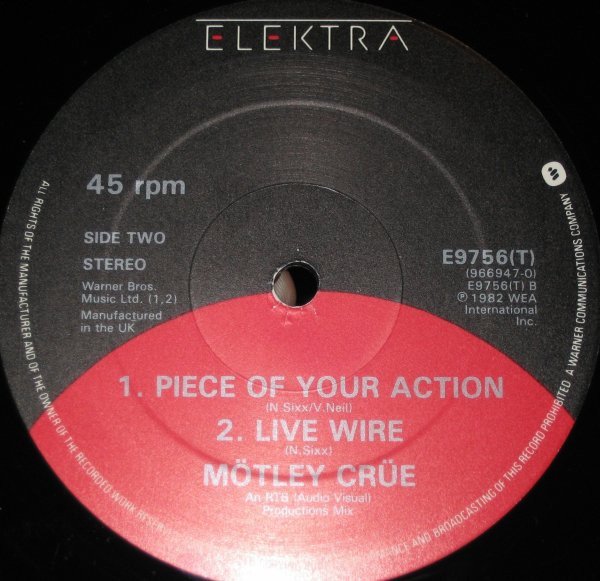 MOTLEY CRUE Looks That Kill/Piece Of Your Action/Live Wire 12”