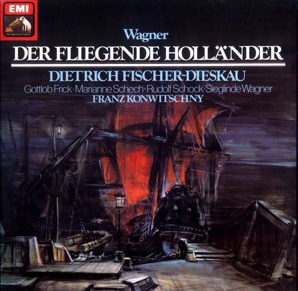 Wagner* / Dietrich Fischer-Dieskau, Gottlob Frick, Marianne Schech, Rudolf Schock, Sieglinde Wagner / Franz Konwitschny - Die Fliegende Holländer (3xLP, Album, RE, RP + Box)