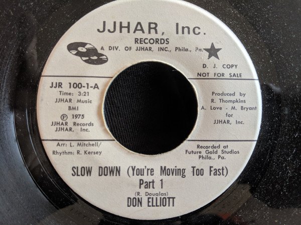 Don Elliott (3) - Slow Down (You're Moving Too Fast) (7