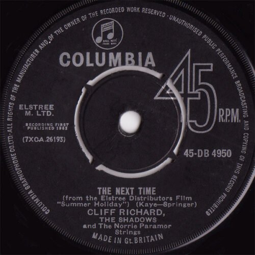 Cliff Richard & The Shadows - The Next Time / Bachelor Boy