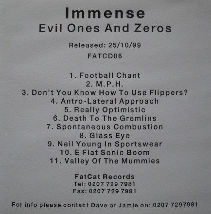 Immense - Evil Ones And Zeroes