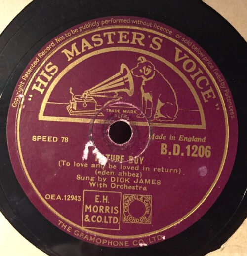 Dick James - Nature Boy (To Love And Be Loved In Return) / You Can't Be True Dear