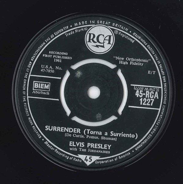 Elvis Presley - Surrender (Torna A Surriento)