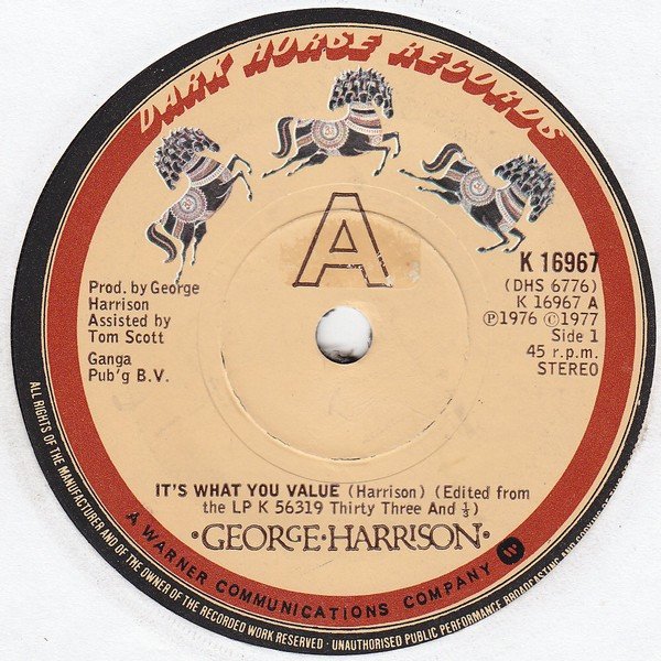 George Harrison - It's What You Value