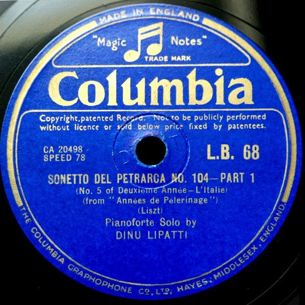 Dinu Lipatti - Sonetto Del Petrarca No. 104