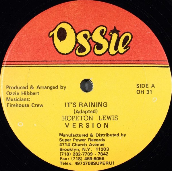 Hopeton Lewis - It's Raining / Ready Fi Dance