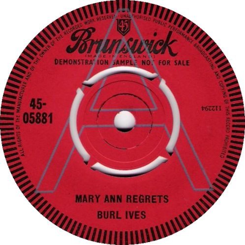Burl Ives - Mary Ann Regrets