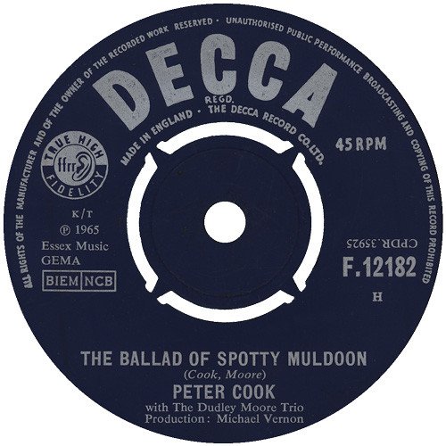 Peter Cook - The Ballad Of Spotty Muldoon