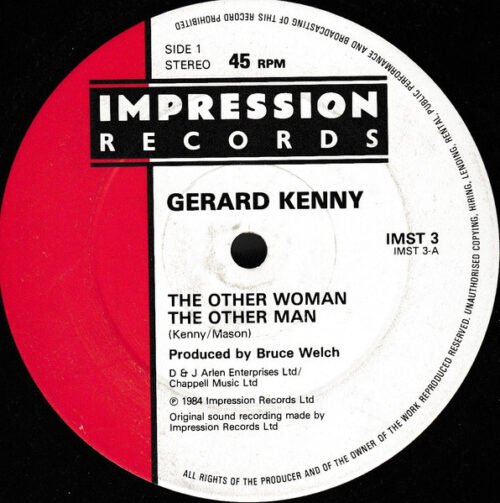 Gerard Kenny - The Other Woman The Other Man