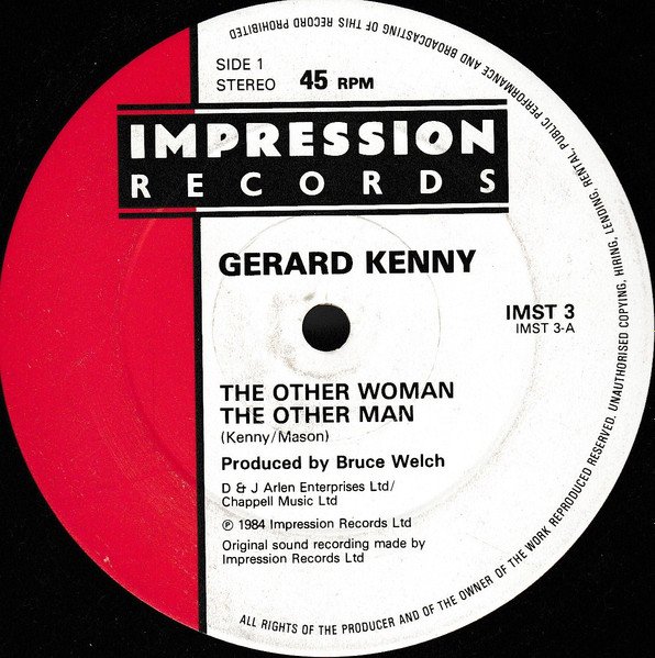 Gerard Kenny - The Other Woman The Other Man
