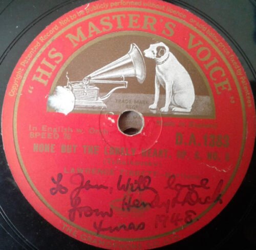 Lawrence Tibbett - None But The Lonely Heart / Myself When Young