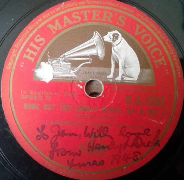 Lawrence Tibbett - None But The Lonely Heart / Myself When Young