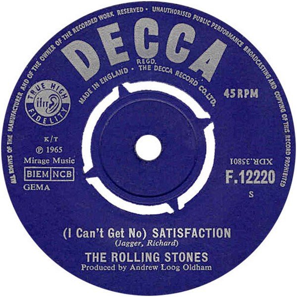 The Rolling Stones - (I Can't Get No) Satisfaction vinyl record