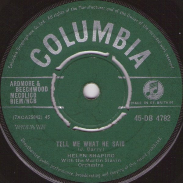 Helen Shapiro - Tell Me What He Said
