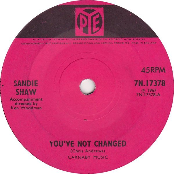 Sandie Shaw - You've Not Changed vinyl record