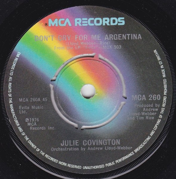 Julie Covington - Don't Cry For Me Argentina