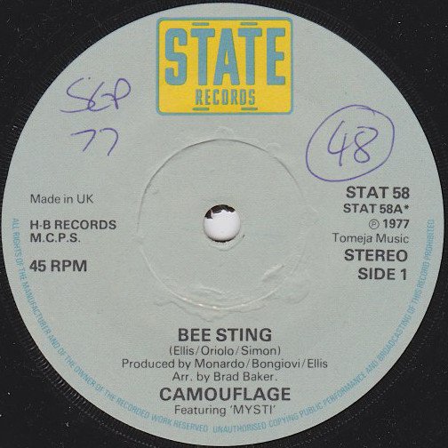 Camouflage (5) - Bee Sting vinyl record