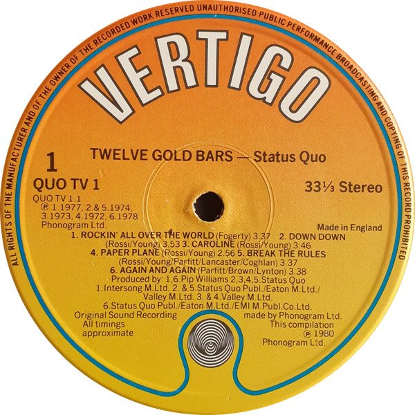Status Quo - 12 Gold Bars Volume I+I