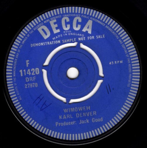 Karl Denver - Wimoweh / Gypsy Dave