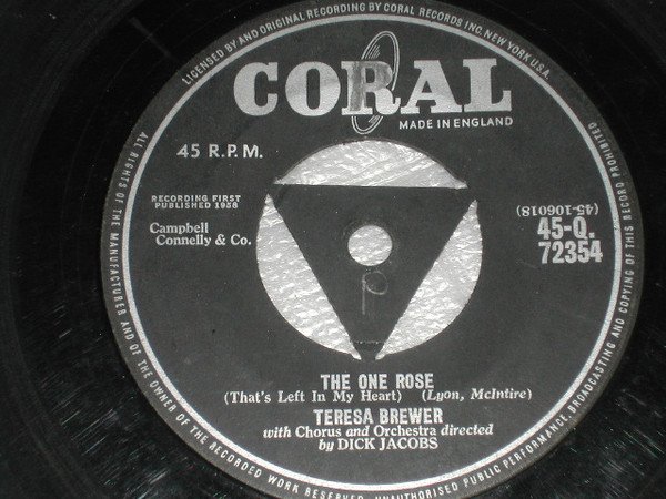 Teresa Brewer - The One Rose (That's Left In My Heart) / Satellite