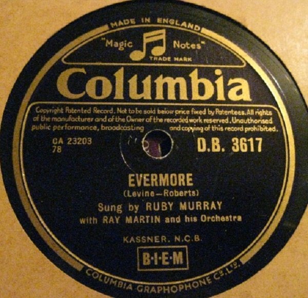 Ruby Murray - Evermore / Bambino vinyl record