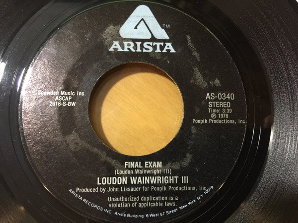 Loudon Wainwright III - Final Exam vinyl record