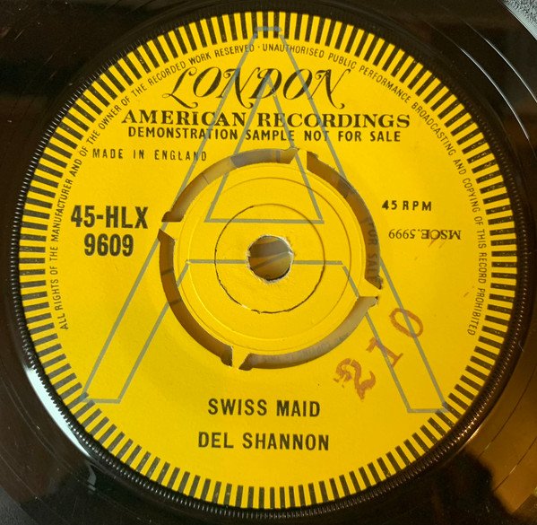 Del Shannon - Swiss Maid / Ginny In The Mirror vinyl record