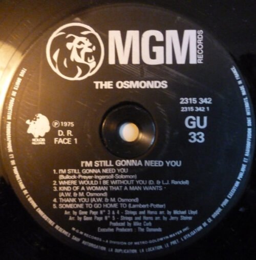The Osmonds - I'm Still Gonna Need You