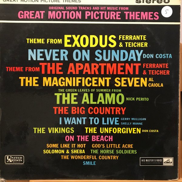 Various - Original Sound Tracks And Hit Music From Great Motion Picture Themes vinyl record