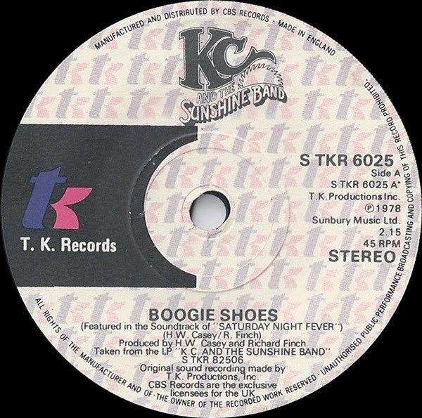 KC & The Sunshine Band - Boogie Shoes vinyl record