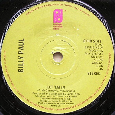 Billy Paul - Let 'Em In