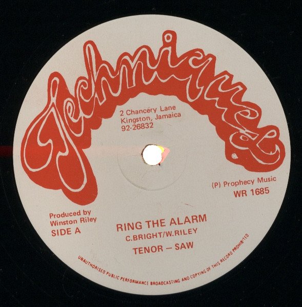 Tenor Saw - Ring The Alarm / Sindie vinyl record
