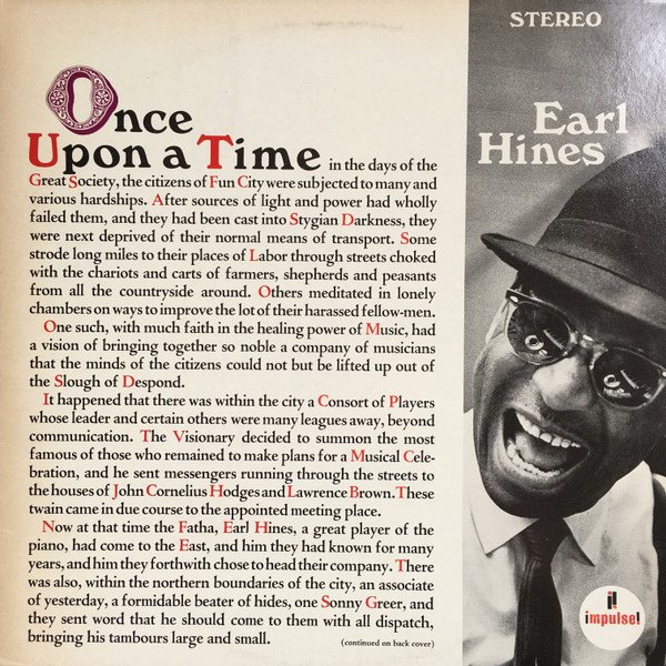 Earl Hines - Once Upon A Time vinyl record